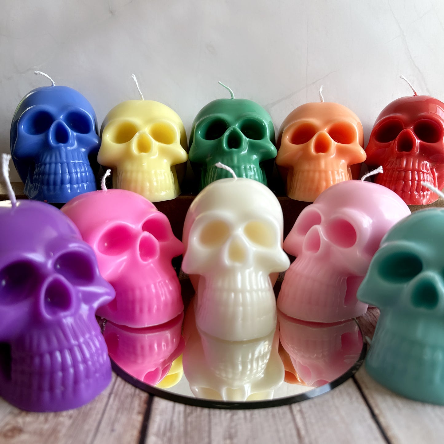 Large Skull Candle